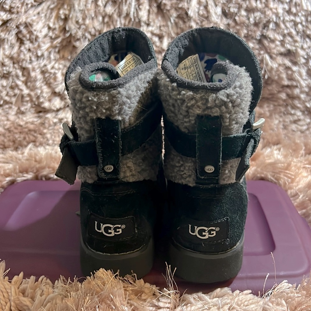 Black and gray UGGs